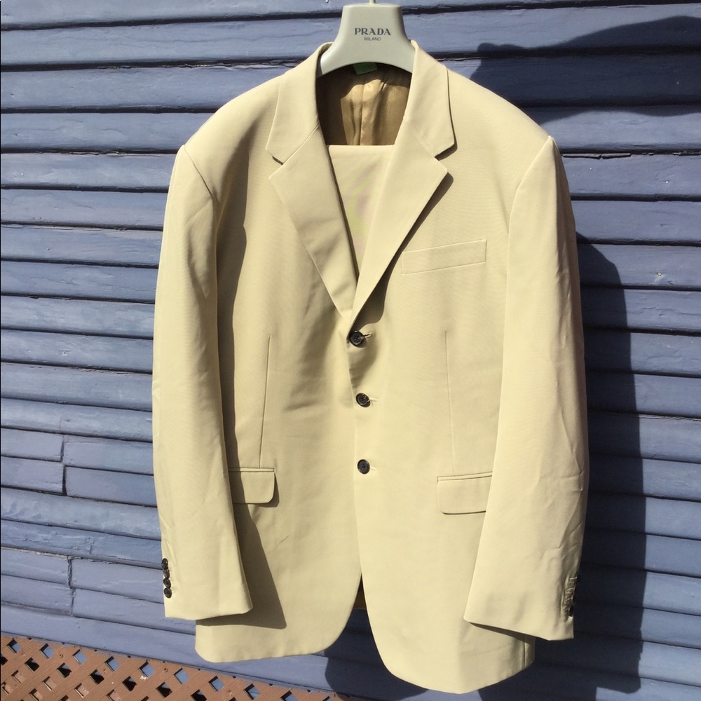 PRADA tan suit size 54